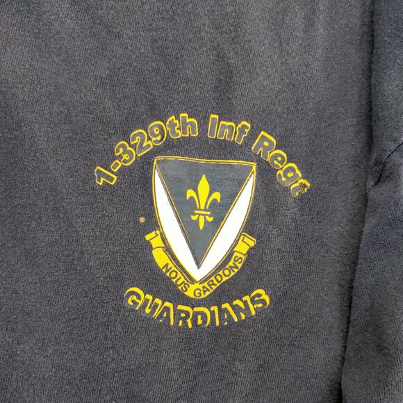 US Army 1-329th Infantry Regiment Guardians Men's T Shirt Size XL Black - Picture 9 of 13